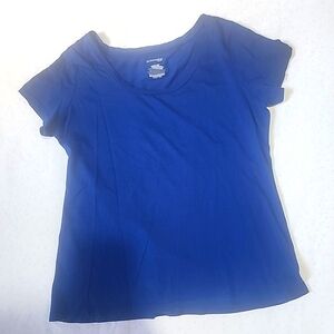St. John’s Bay Women’s Size Large Blue round Neck short Sleeve Essential T Shirt